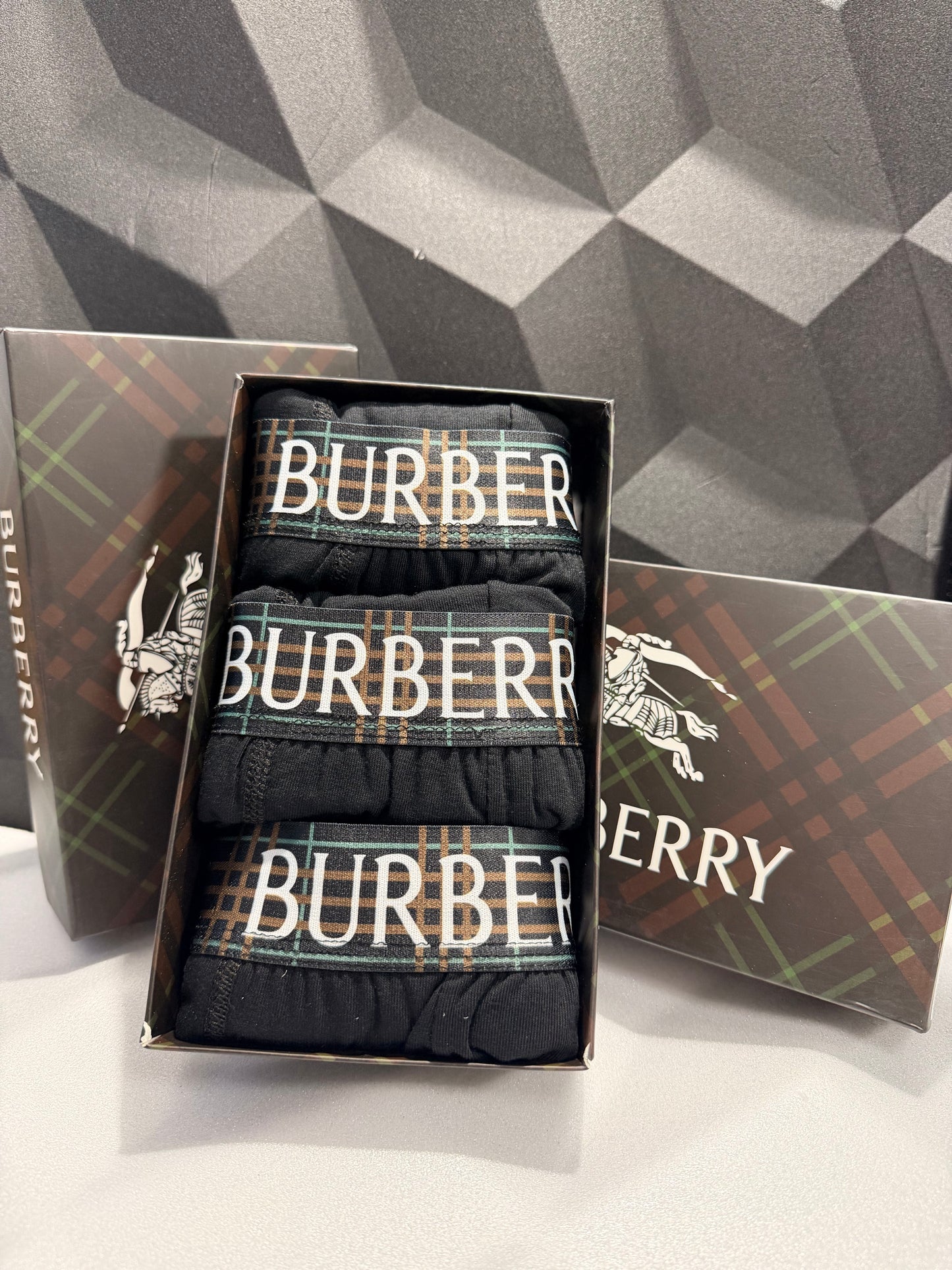 BURBERRY Мъжки Боксерки х3 Броя