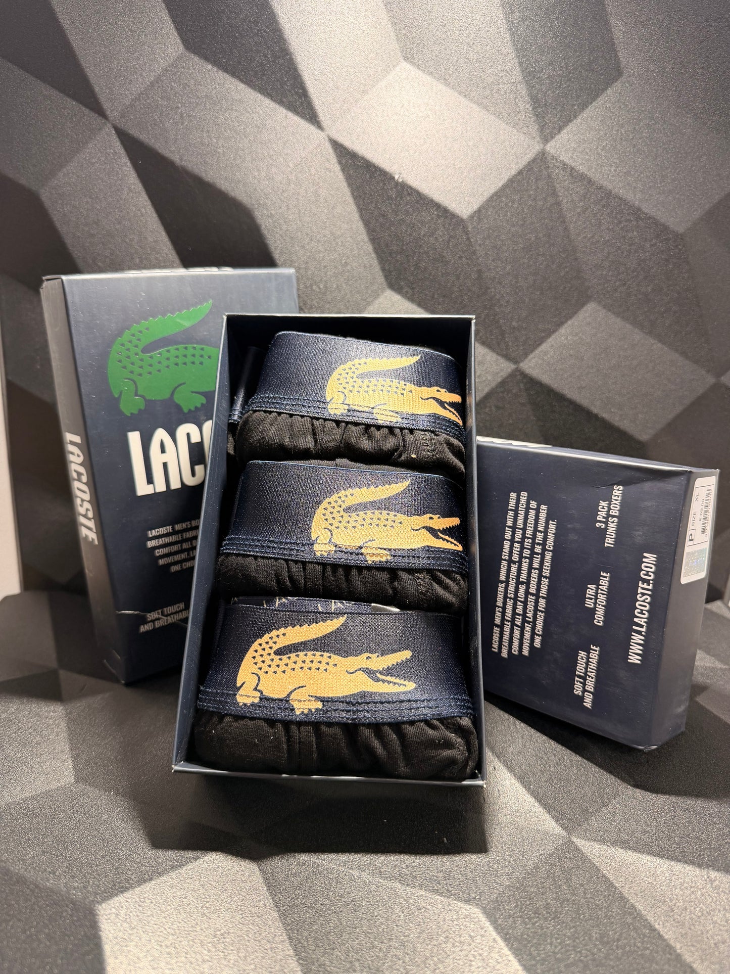 Lacoste Мъжки Боксерки х3 Броя